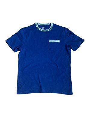 INC International Concepts Men's Blue Crewneck Pocket Tee S